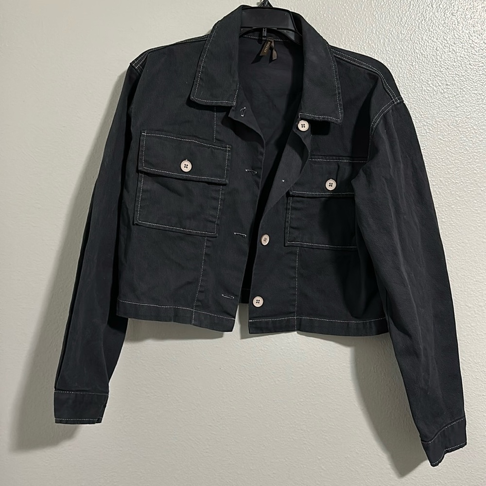 Light black Stetson size-small, crop, jean jacket